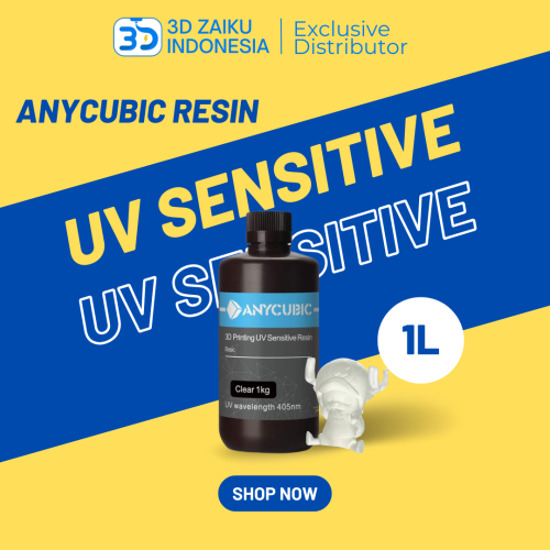 Anycubic Standard Photon Resin 3D Printer Refill 1 Liter Stok Terbaru - Trans Green / Black / Beige (Skin)